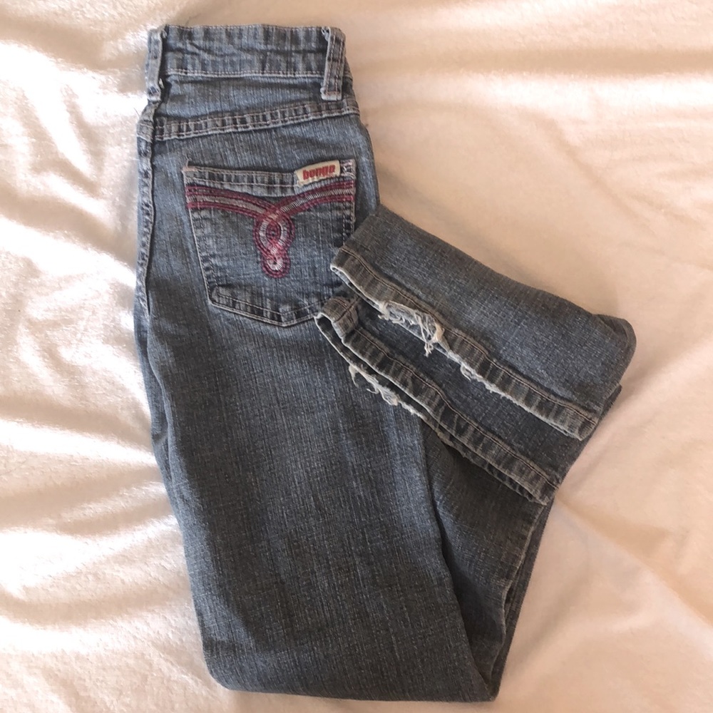 BONGO girls flower jeans